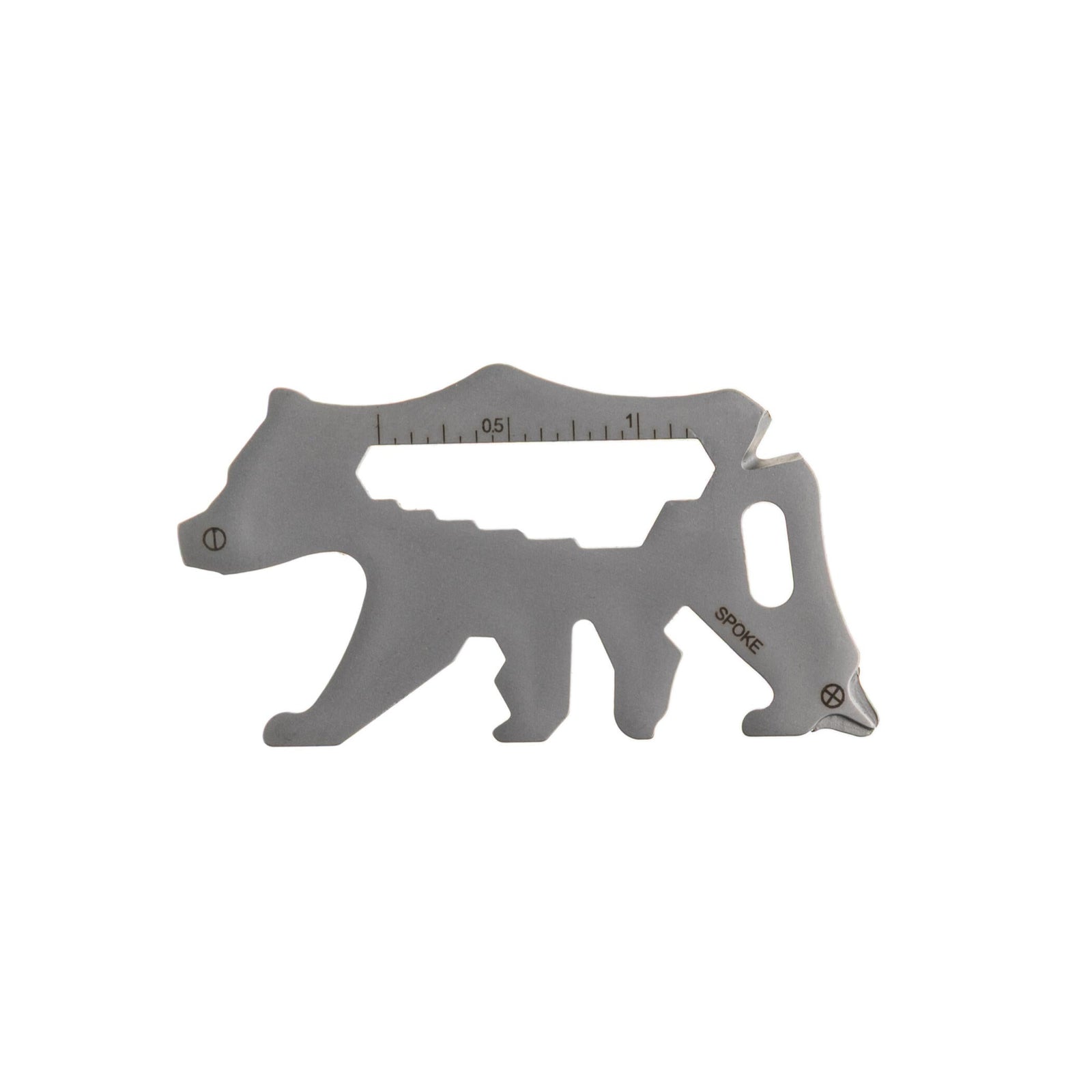 Multitool shaped like a bear on a white background