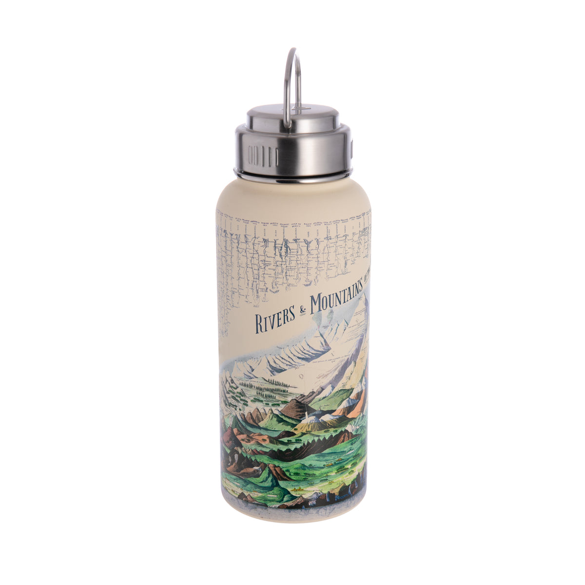 Great for taking with you on hikes, or for when you&#39;re at your office desk dreaming of nature. With a textured design for a tactile experience, this flask will keep your drink hot or cold. Vacuum insulated 32 oz capacity Materials: High grade stainless steel, silicone seal Dimensions: 9.25&quot; x 3.75&quot; Hand wash BPA-free