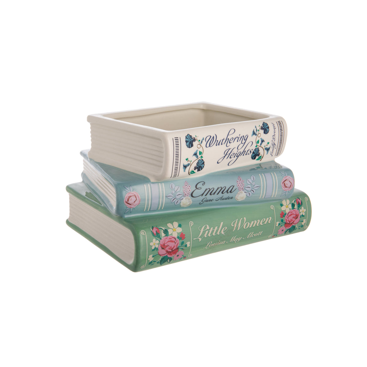 STACKED CLASSIC BOOKS PLANTER