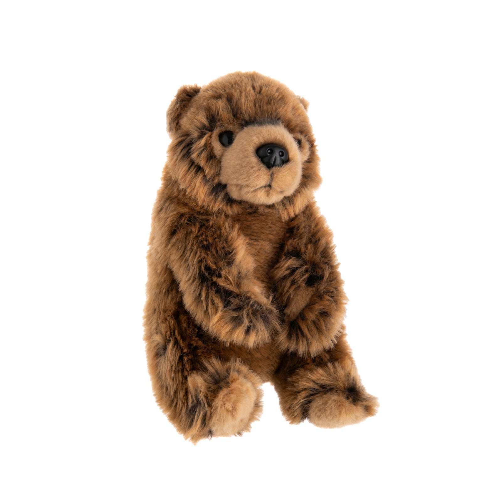 Plush bear toy on a white background