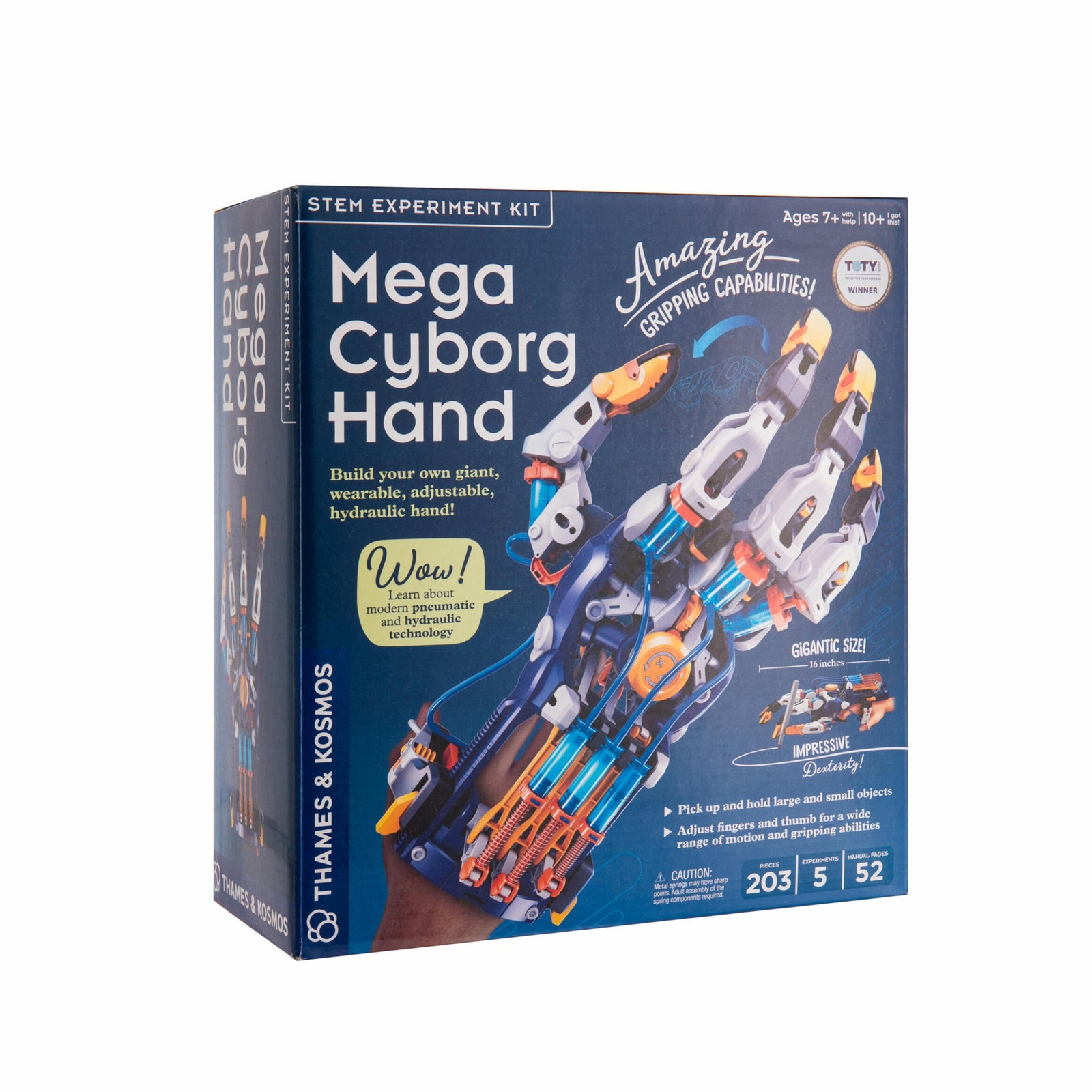 Box for Mega Cyborg Hand STEM experiment kit on a white background