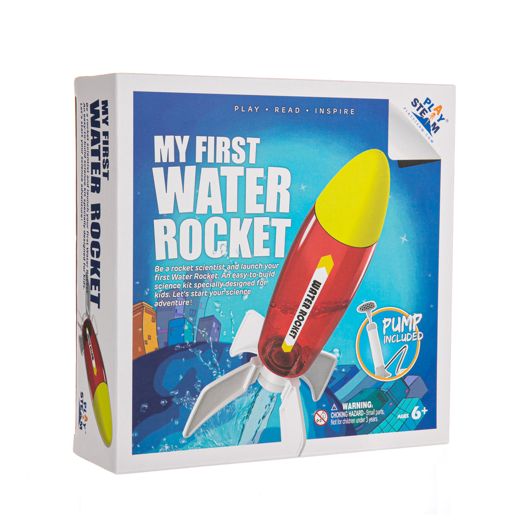 This kit contains everything you need to build a water rocket: a rocket body, a tail, a launcher, and a pump. A science learning booklet provides step-by-step assembly instructions. Once the rocket is constructed, you’ll learn how the power of water pressure can launch your rocket up to 50 feet in the air. Ages 6+.