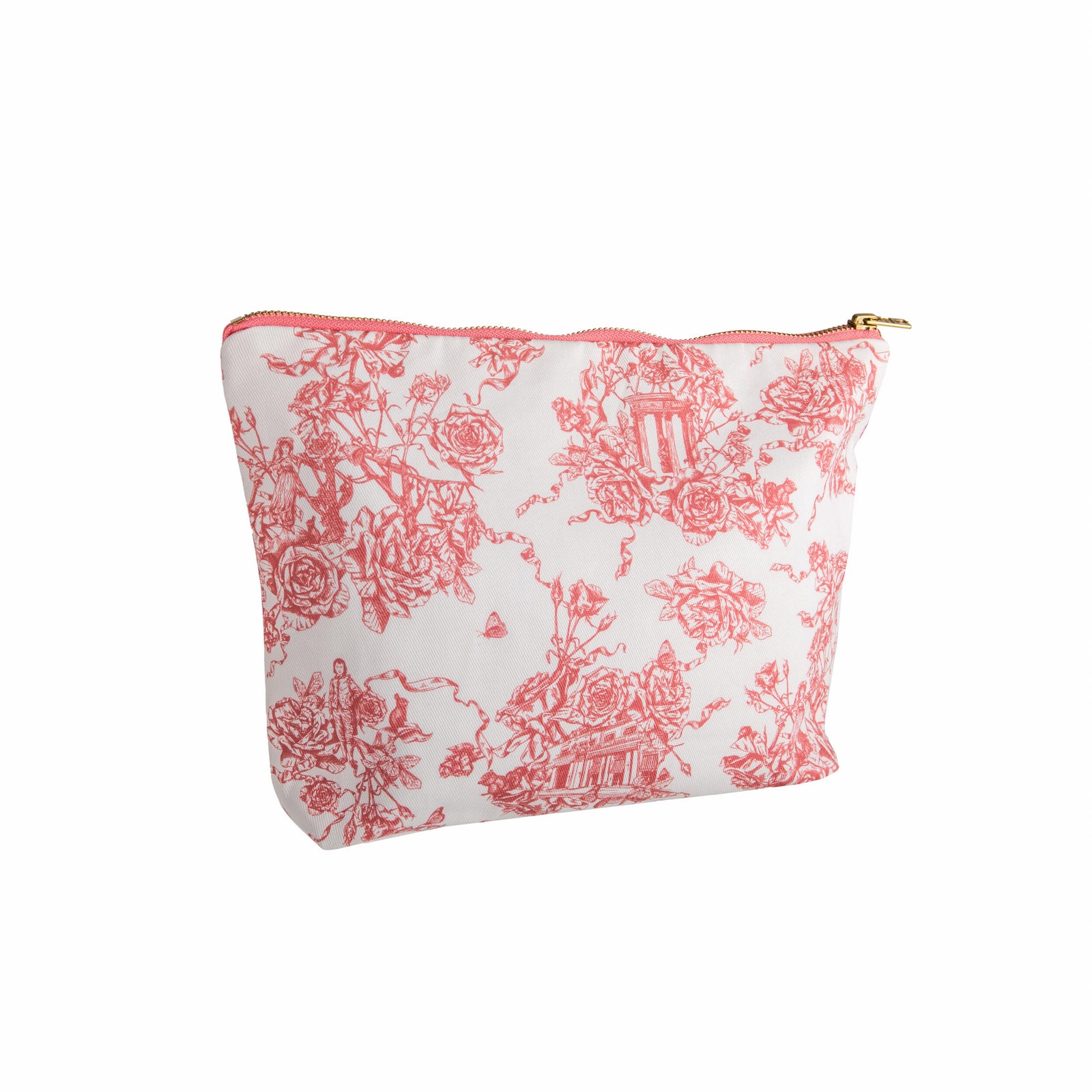 This pretty and practical wash bag features our exclusive Rose Garden toile print. It's spacious interior is perfect for travel.
