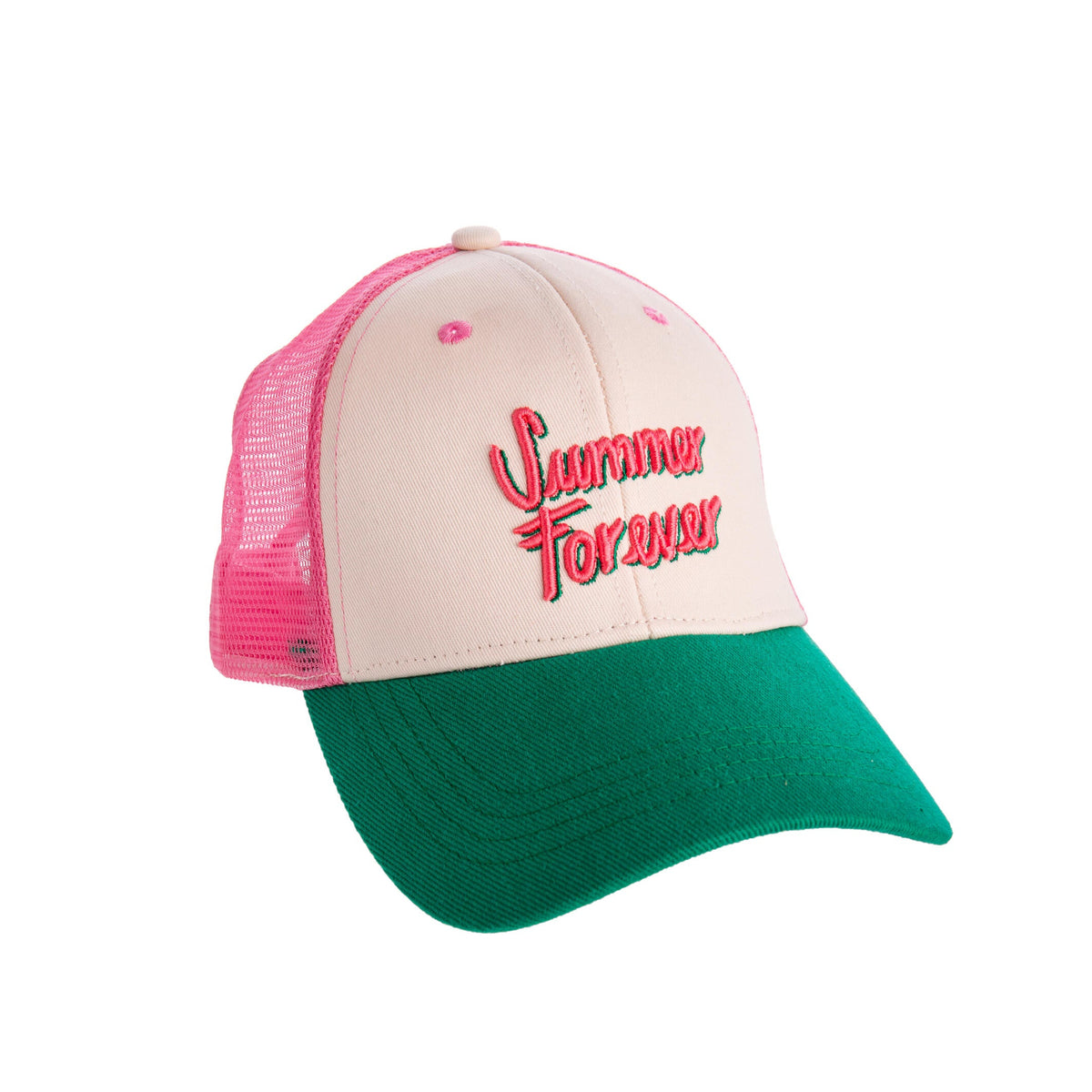 Cap with 'Summer Forever' text on a white background