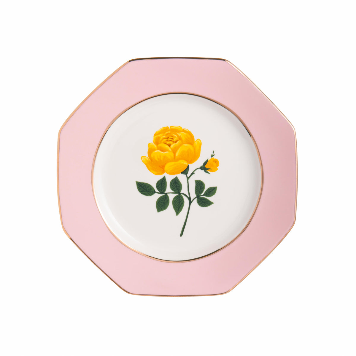BOTANICAL PORCELAIN DESSERT PLATE SET