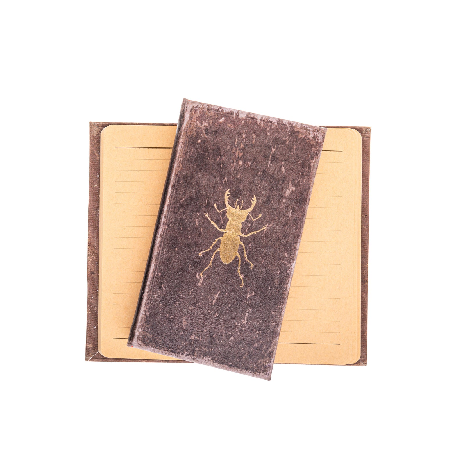 This Vintage Beetle journal features a textured canvas cover with distressed details for an authentic, lived-in look. With 170 lined pages on vintage-style paper, this journal perfectly captures a nostalgic, aged aesthetic.