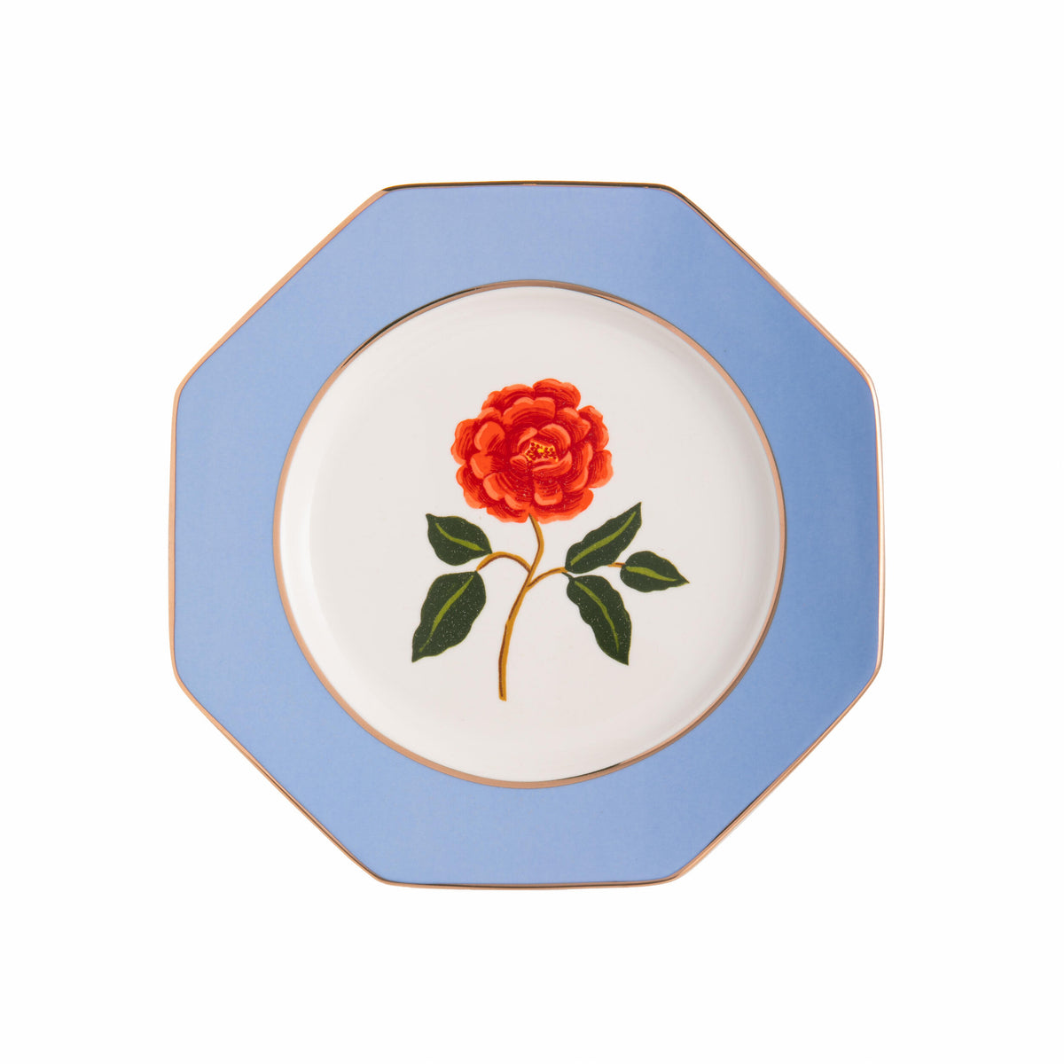 BOTANICAL PORCELAIN DESSERT PLATE SET
