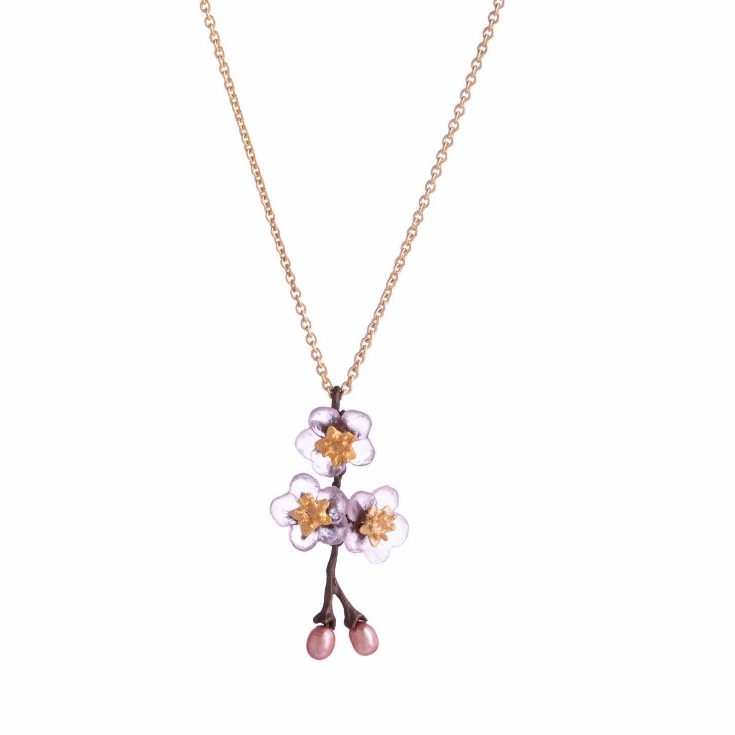 This Cherry Blossom Pendant beautifully embodies the enchanting essence of spring, representing renewal, love, and delightful elegance.
