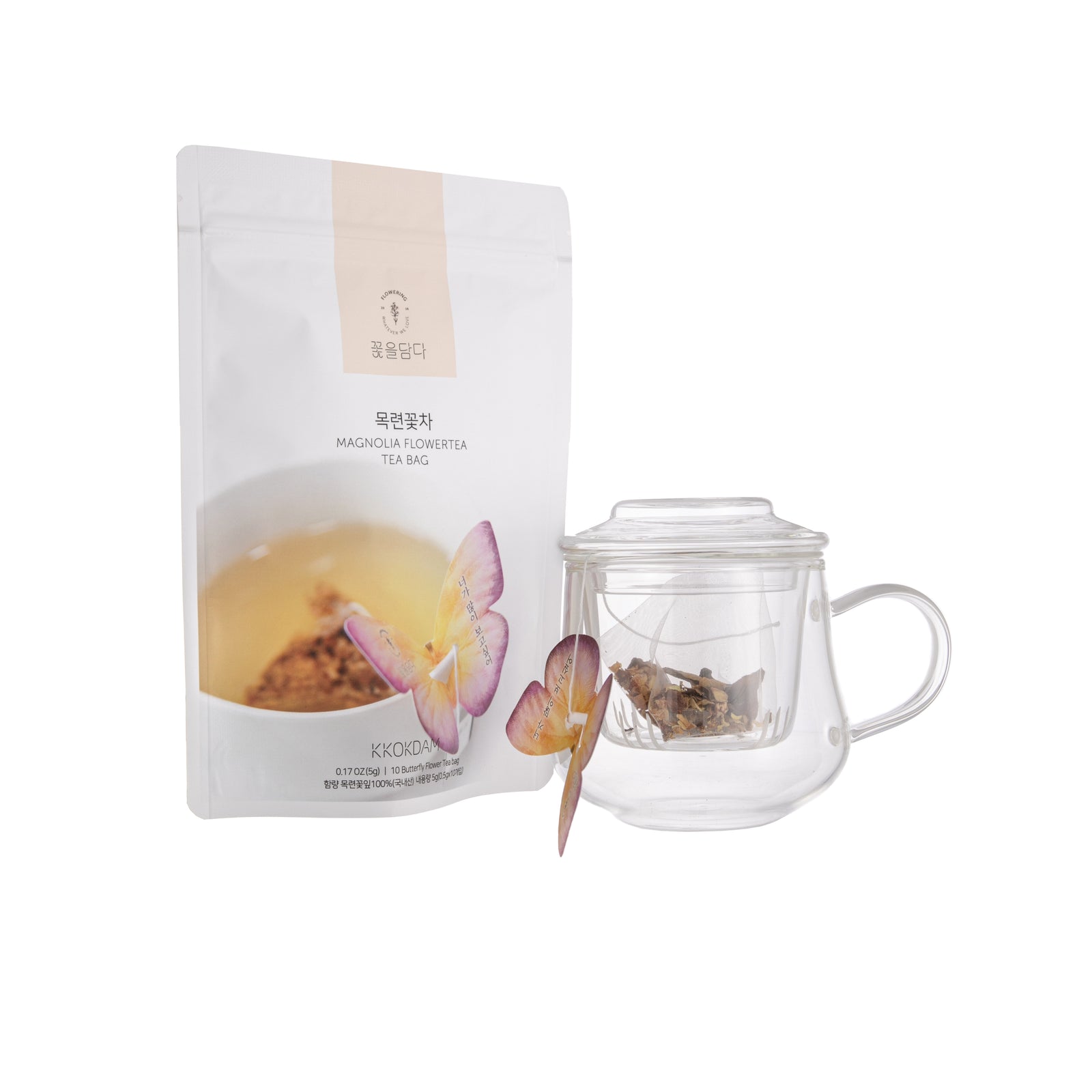 This pouch of butterfly teabags is the perfect touch of whimsy. Each pouch features 10 teabags made from flowers -- marigold, chrysanthemum, or magnolia.