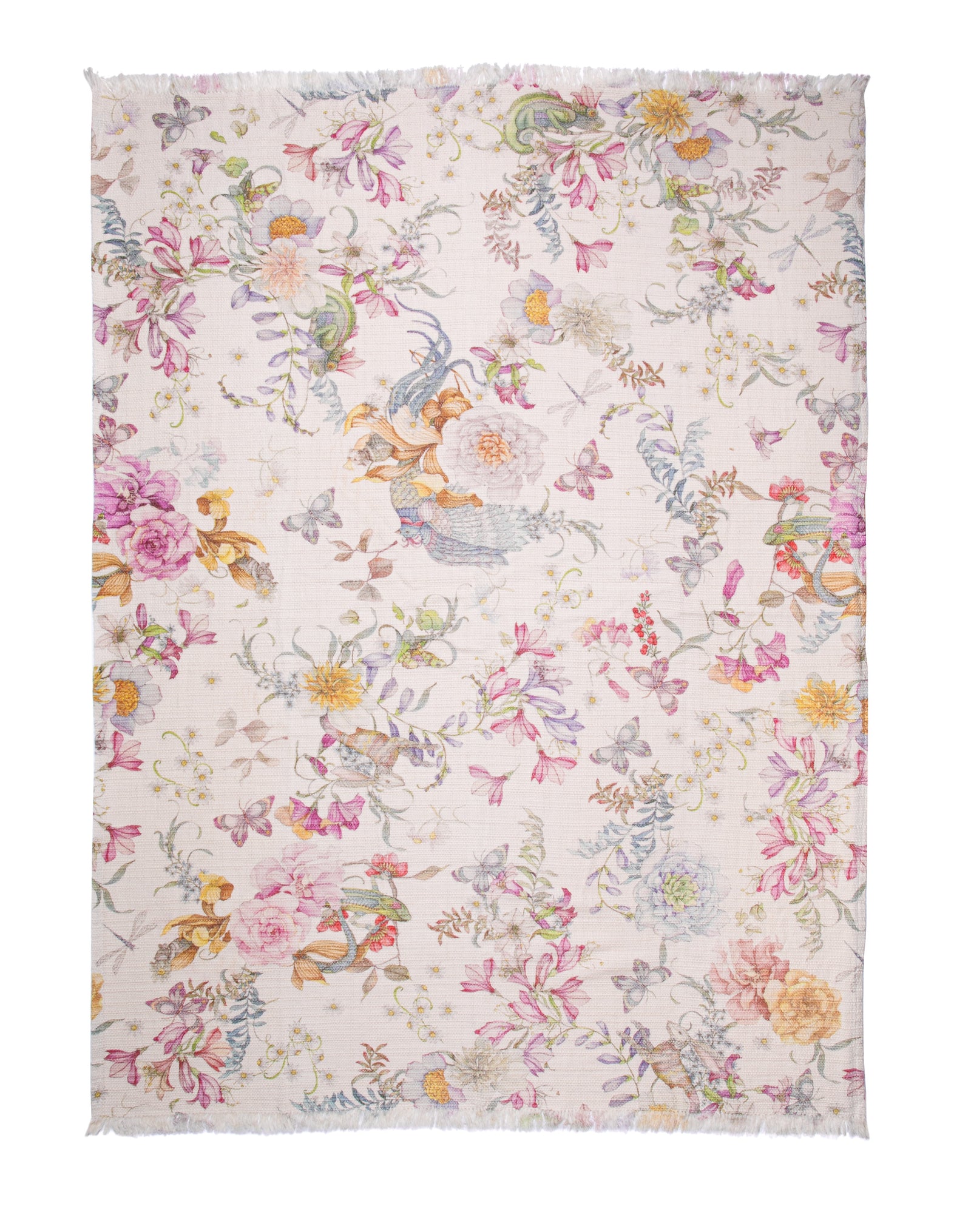 Get super cozy with this incredibly soft throw blanket, made of 100% cotton. Its multicolor pattern allows it to complement any space or color scheme—whether used in a living area or as an accent on a bed. Dimensions: approximately 53" x 67" Material: 100% cotton. OEKO-TEX certified. Made in Italy.