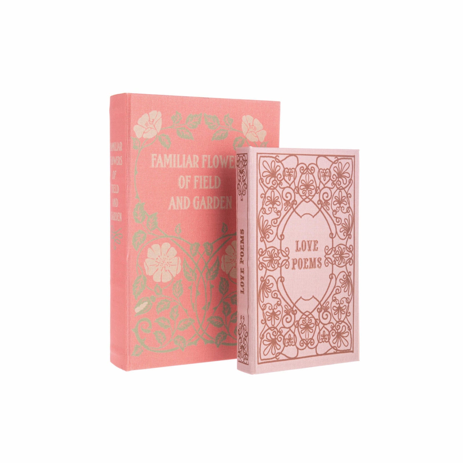 Need extra storage space, but want it to look pretty? These charming wooden book-shaped boxes may be the answer! Store jewelry, documents, recipes, spare keys and more, and display on your bookshelf, elevating your decor and clearing clutter at the same time. The book 'cover' snaps shut securely with a magnetic fastener. Each set includes a large and a smaller book box, with one fitting inside the other for easy gifting or storage.