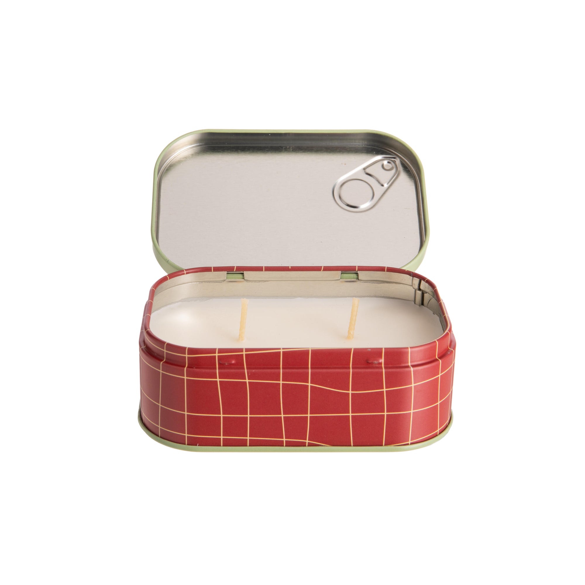 Rectangular tin with 'Heirloom Tomato' label on a white background