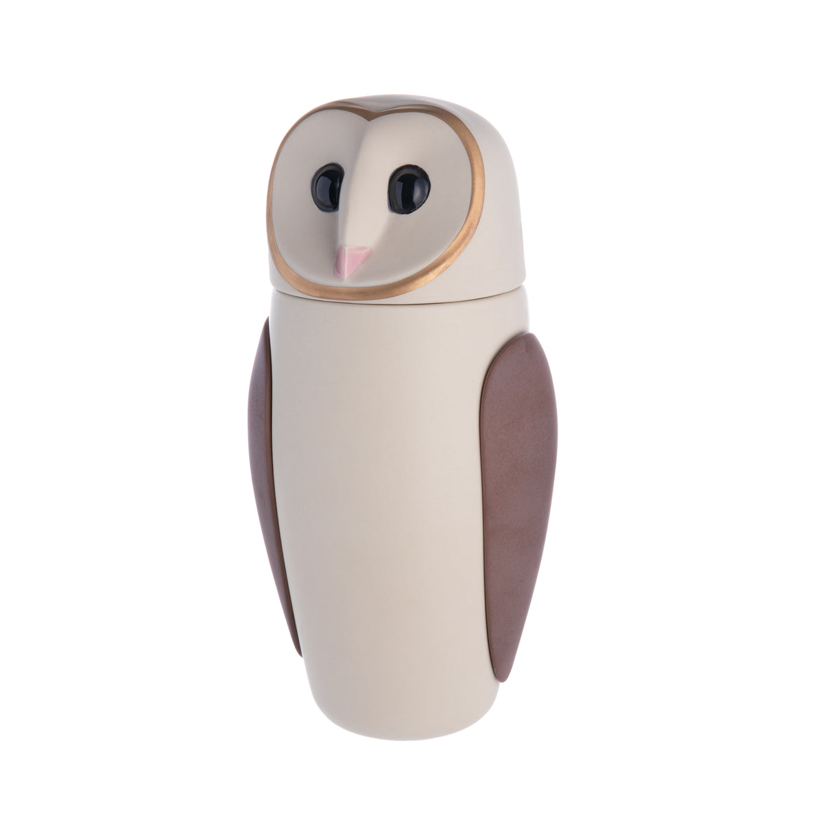 BARN OWL CERAMIC JAR SCULPTURE