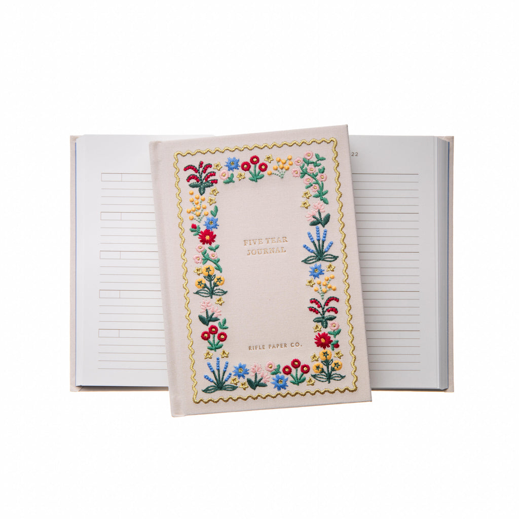WILDWOOD EMBROIDERED FIVE-YEAR JOURNAL - The Huntington Store