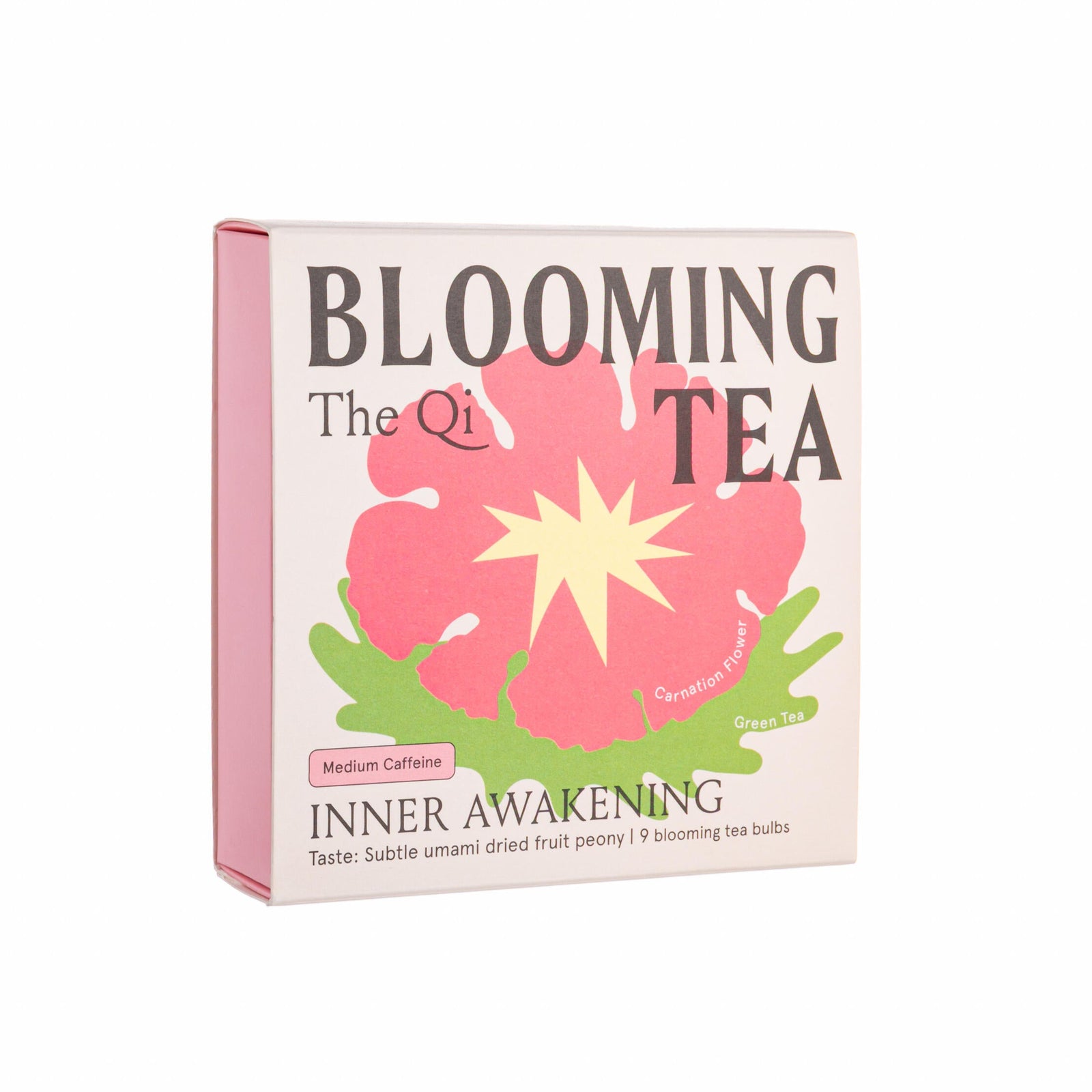 Box of Blooming Tea with floral design on a white background
