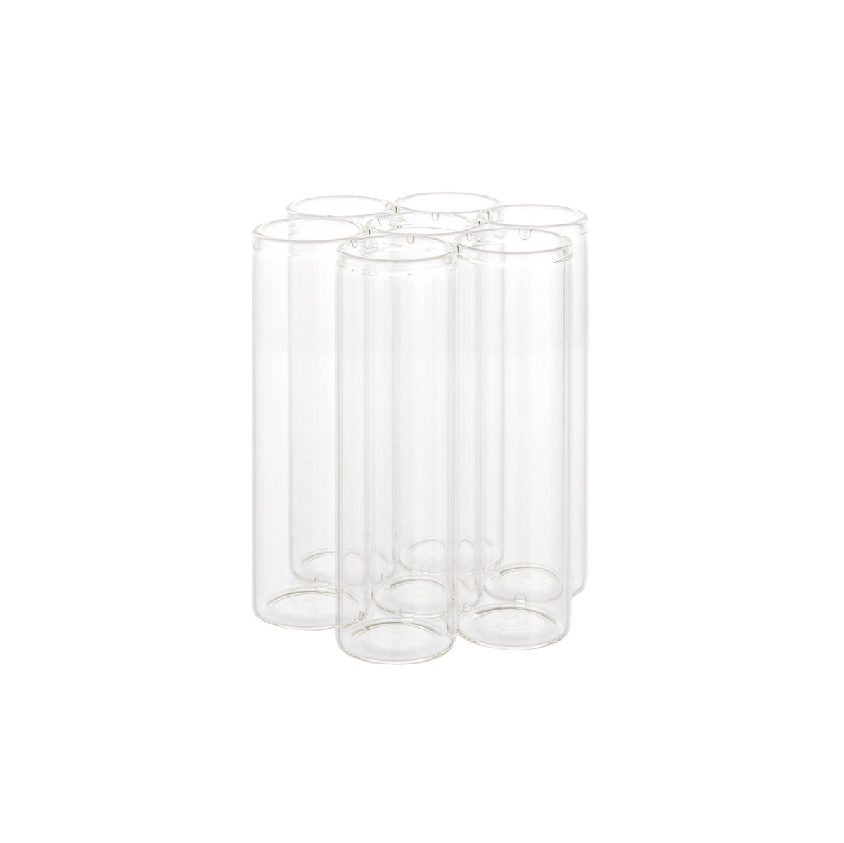 CONNECTED GLASS TUBE VASE
