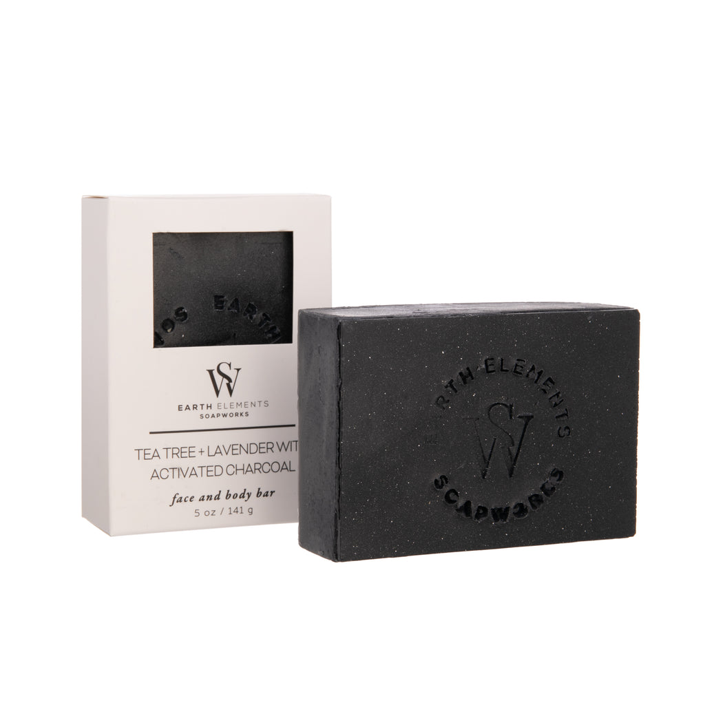 This face and body soap is ideal for a worthwhile cleanse. Ingredients include activated bamboo charcoal which draws out oil and impurities, while tea tree and lavender detoxify and fight blemishes. This bar is ideal for oily or blemish-prone skin.  Organic 5 oz. bar Made in USA Not tested on animals