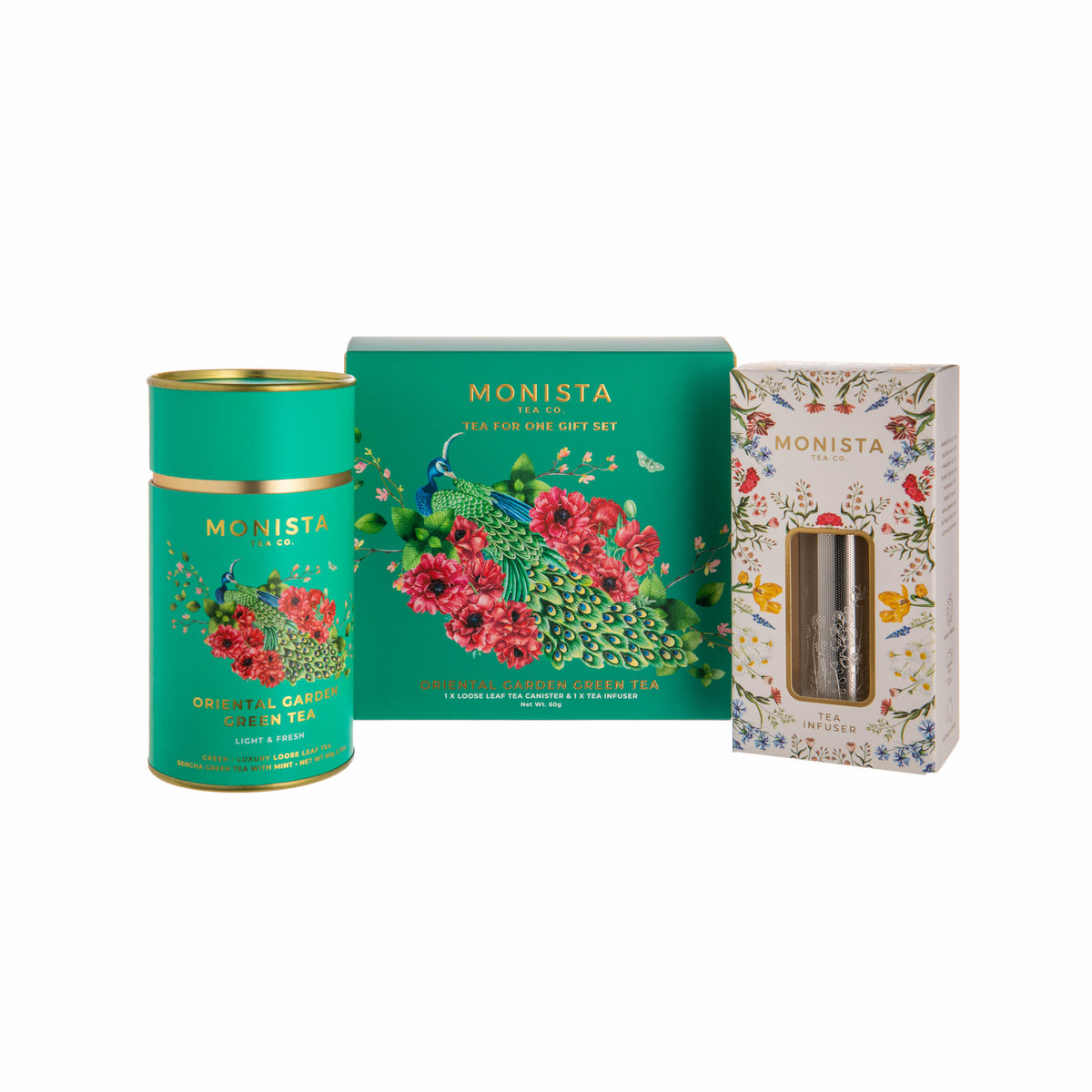 TEA FOR ONE GIFT SET - ORIENTAL GARDEN GREEN TEA