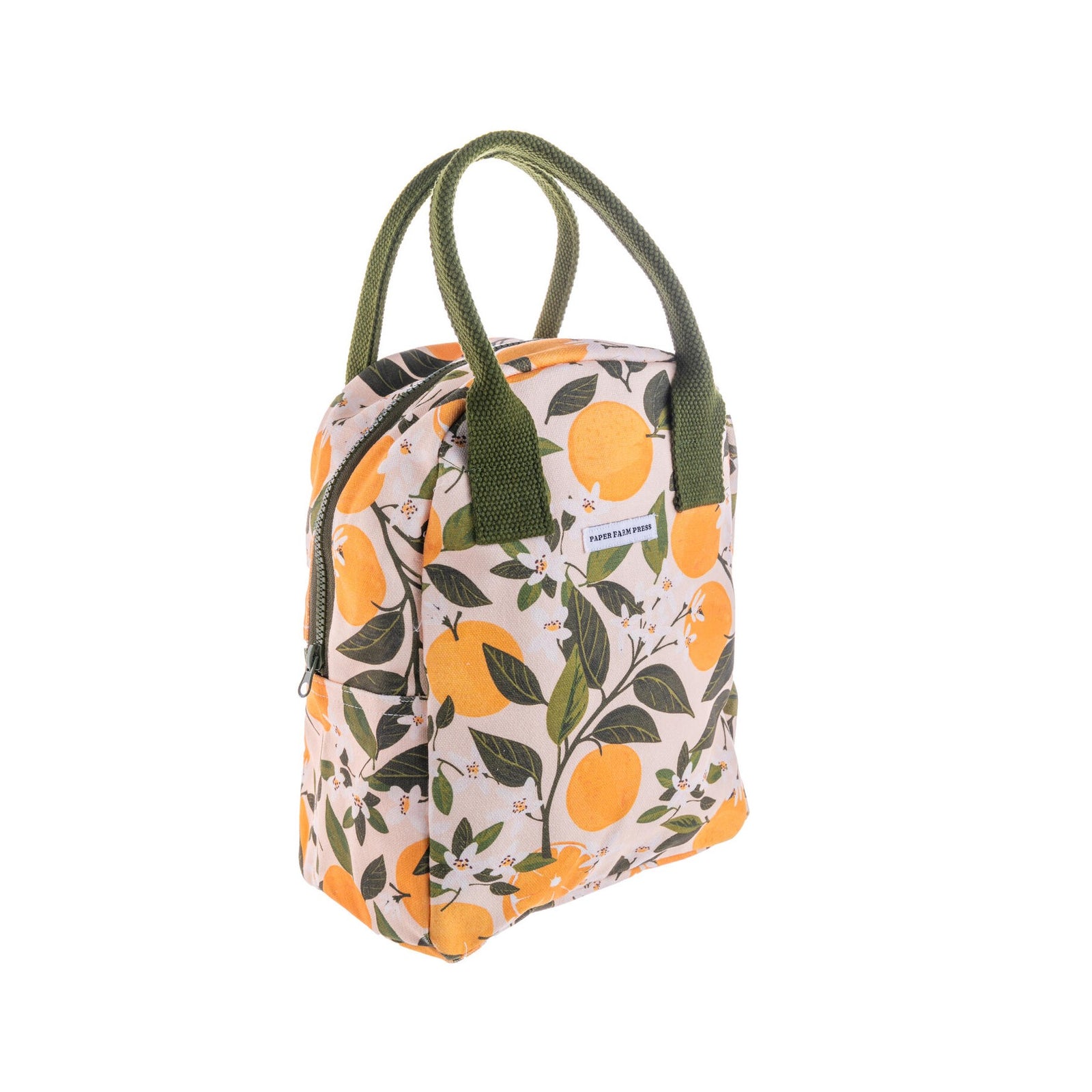 Brighten your lunchtime routine with this Orange Orchard Lunch Box. This charming lunch box has a delightful orange motif that combines fun and functionality, perfect for school, work, picnics, or outings. Crafted from durable, easy-to-clean materials, it keeps your meals fresh and secure. The spacious interior features a coordinating gingham design and offers plenty of room for sandwiches, snacks, and beverages