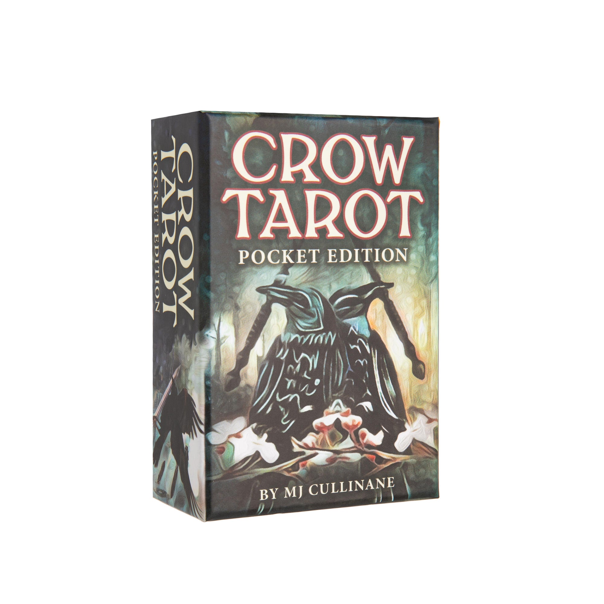 Crow Tarot pocket edition packaging with a crow design on a white background