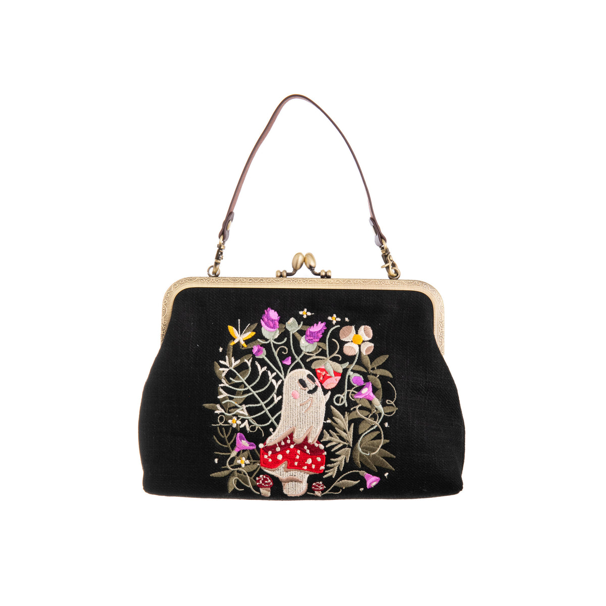 GARDEN GHOST EMBROIDERED PURSE