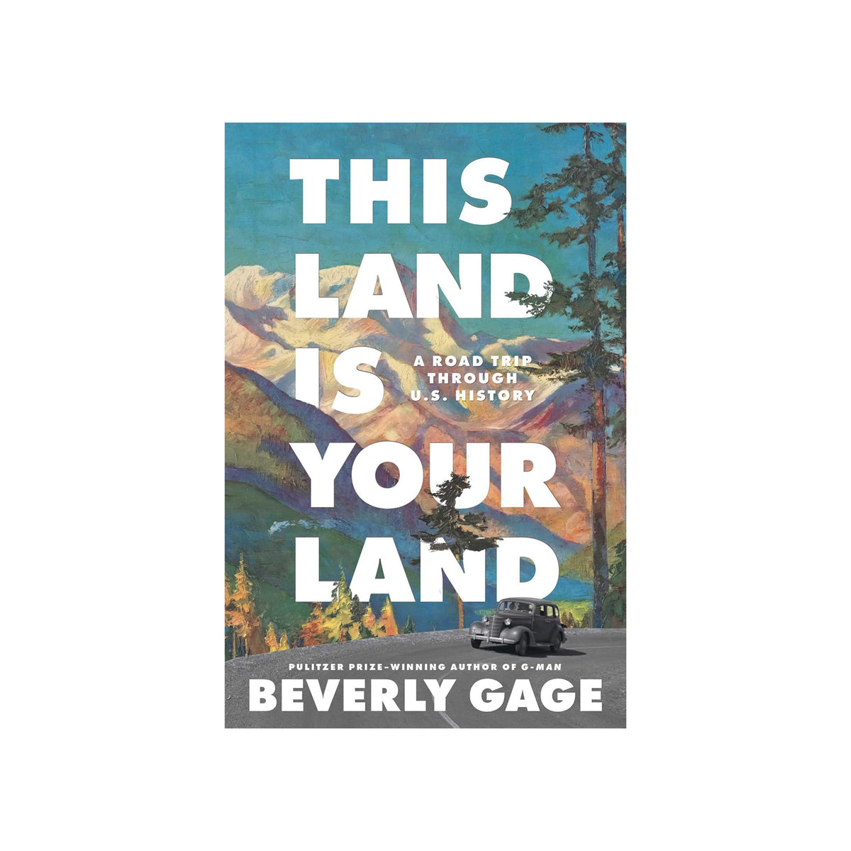 Book cover of 'This Land Is Your Land' by Beverly Gage with a scenic road and trees.