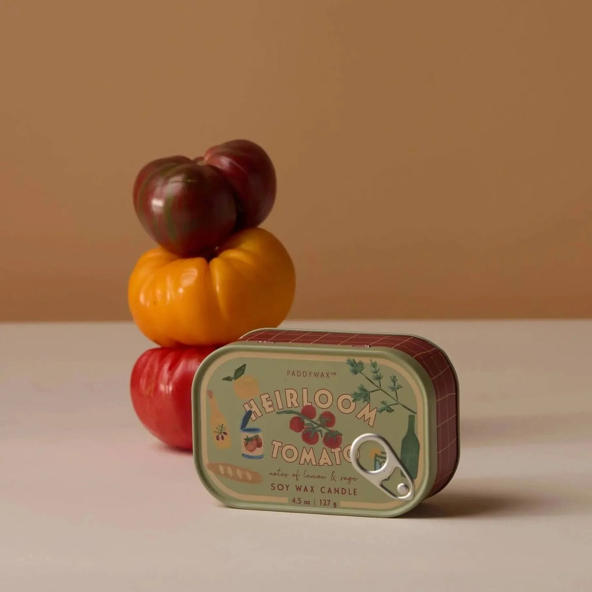 HEIRLOOM TOMATO CANDLE IN TIN