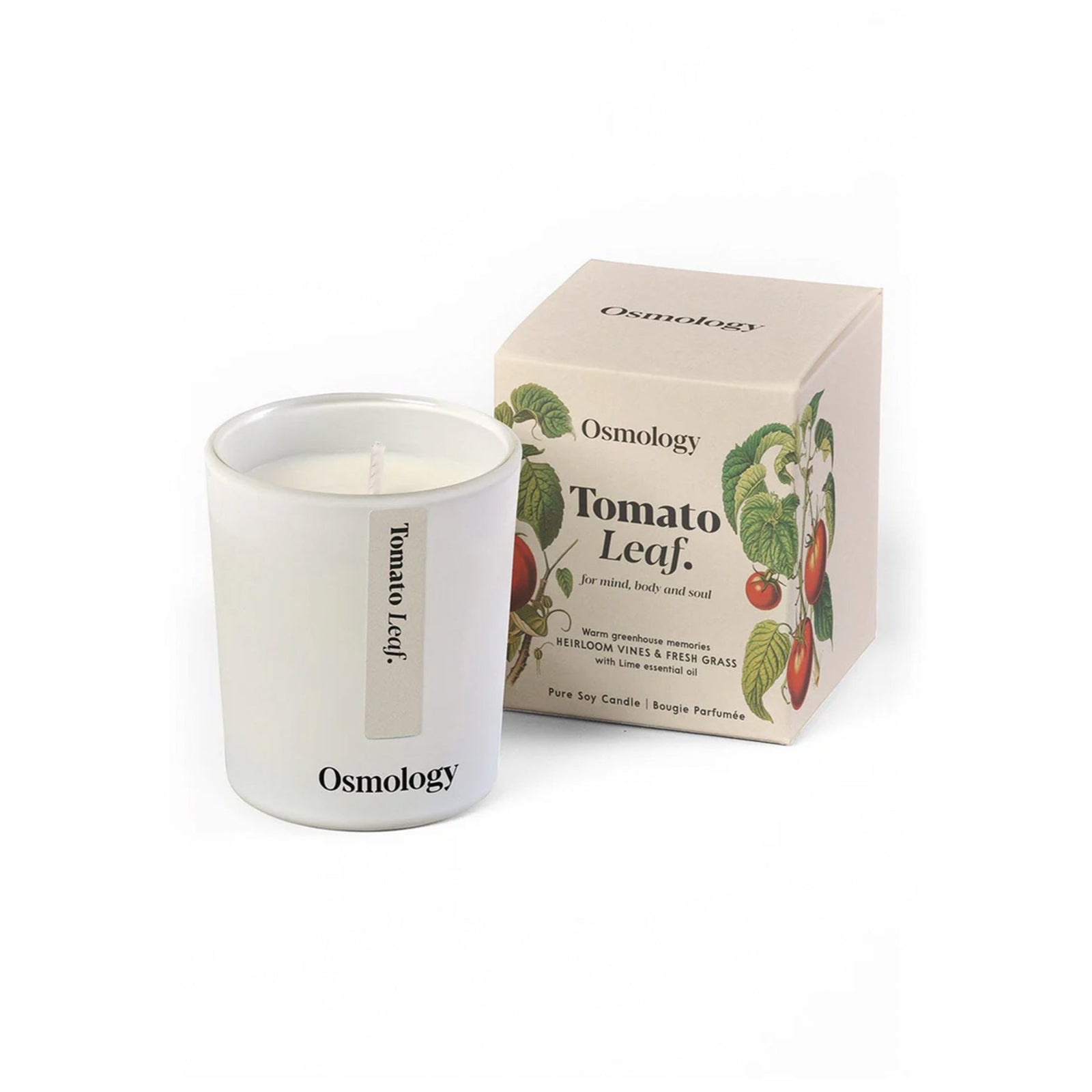 Indulge in the invigorating scents of a botanical sanctuary with this Tomato Leaf Scented Votive Candle. Energize and uplift your living spaces with a perfect blend of fresh grass, bright lime, and nostalgic tomato leaf. Perfect for the kitchen or bathroom, this candle brings a touch of nature to your home. 100% plant-based wax. 100% cotton wick 2.8 oz 