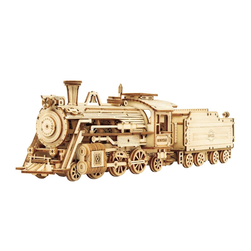 This high quality craft kit features an incredibly detailed scale model of an 1860's steam locomotive. Kit contains all the pieces you need to make the steam train and detachable carriage. Designed at a 1:80 scale Fun, educational, and engaging. Recommended for ages 14+. Assembled size: 12 x 2.64 x 3.23 ". 308 pieces.