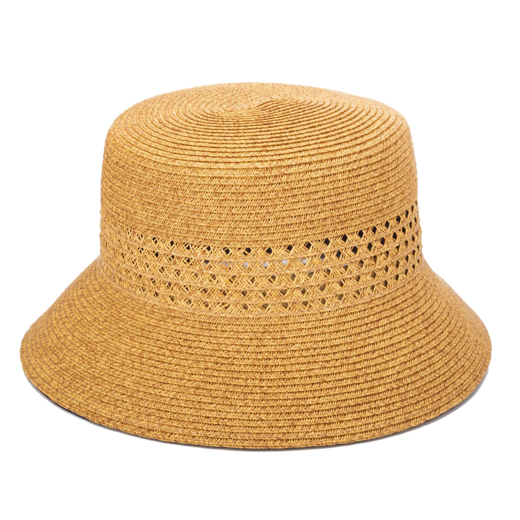 For classic sun coverage, look no further than this woven ultra-braid bucket hat! It is versatile, elegant and comfortable enough for everyday wear. Perfect for the beach, running errands, or sunny evening strolls! Brim Size: 3" Women's one size 75% paper, 25% polyester.