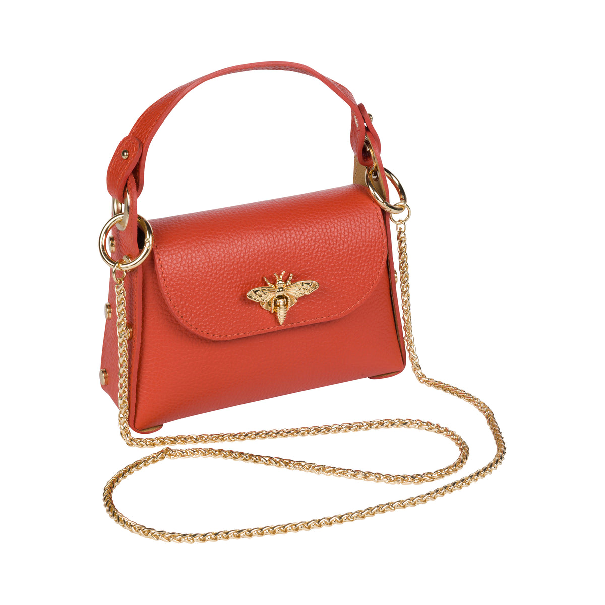 BUTTERFLY CLASP MINI LEATHER BAG