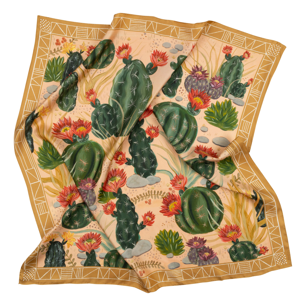 CACTUS GARDEN SILK SCARF