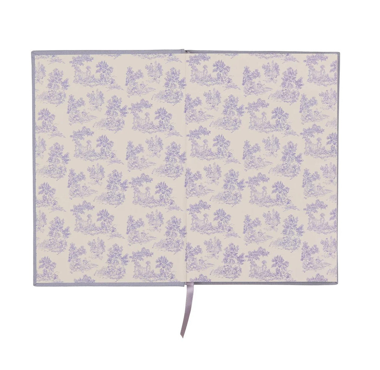 This vintage book-inspired journal features book-cloth covers, patterned end-sheets, and ivory paper like your favorite old novels. The blue book-style cover has a toile-inspired design and "The Very Tired Woman" printed as its title, making it a wonderfully whimsical place to collect your thoughts and ideas.