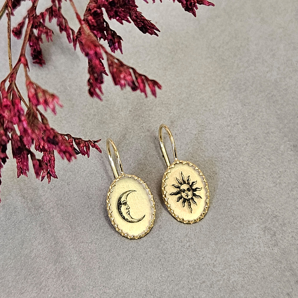 VICTORIA SUN &amp; MOON EARRINGS