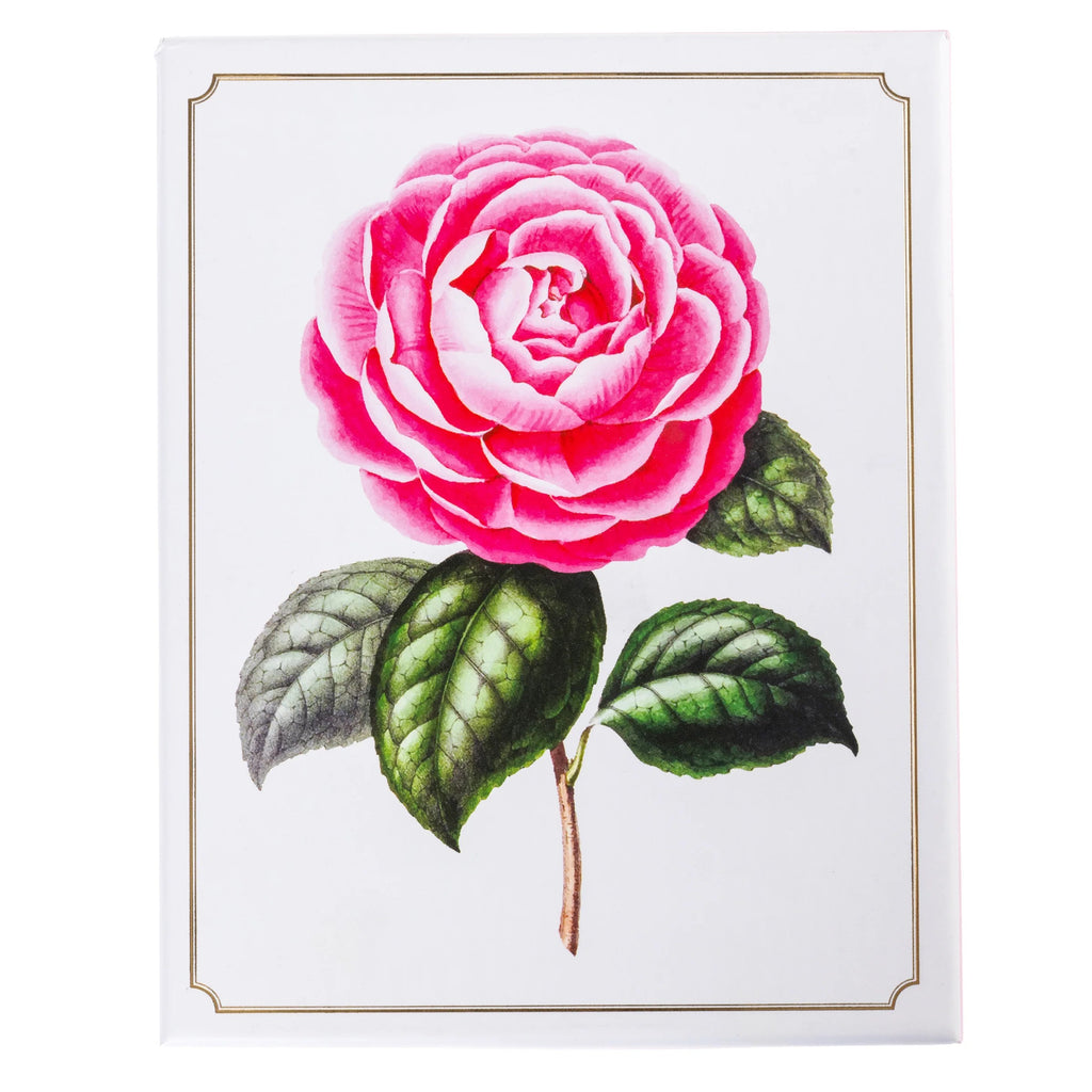 This set of elegant, boxed notecards contains four designs of vintage style botanical flower prints.