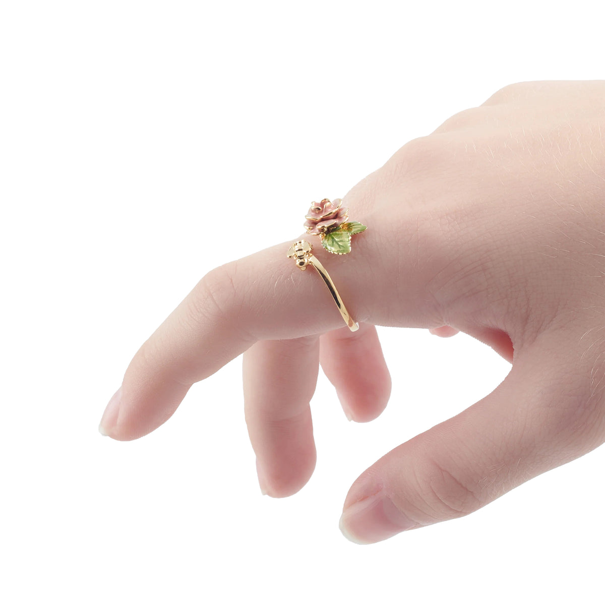 VINTAGE ROSE & BEE RING