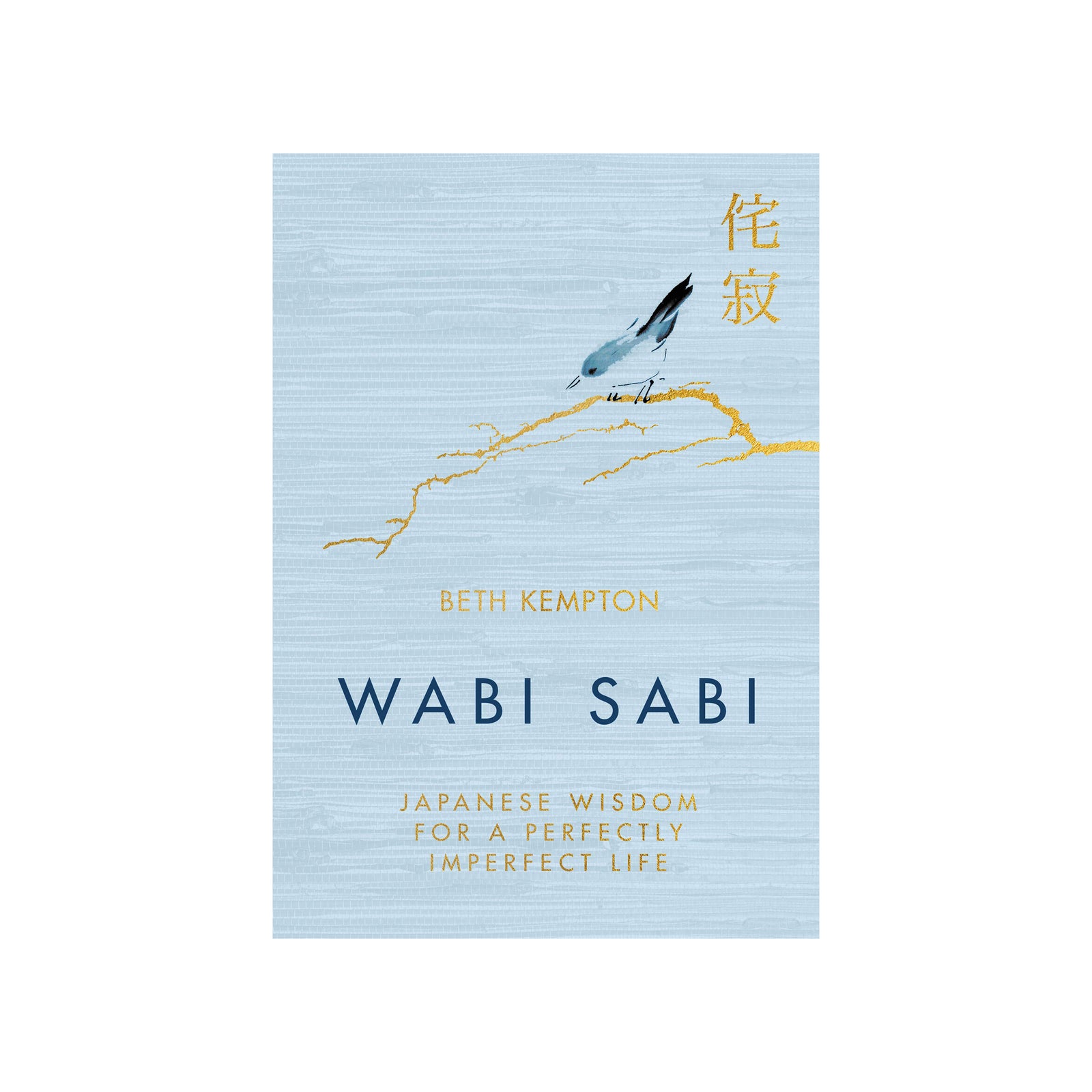 Book cover of 'Wabi Sabi' by Beth Kempton with a bird on a branch illustration.