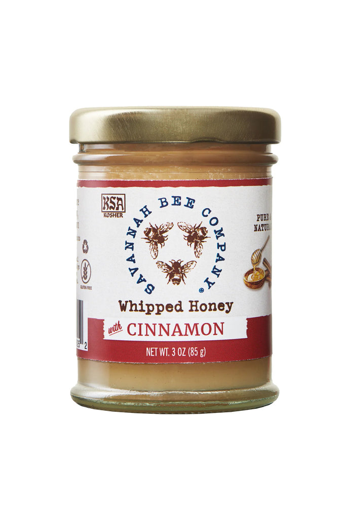 This sweet treat combines organic Ceylon cinnamon from Sri Lanka with lightly Whipped Honey sourced from the fields of Montana to form this smooth honey which is perfect both in hot beverages and as a tasty topping for baked goods. Origin: USA & Canada KSA certified. Gluten free. 3oz jar.