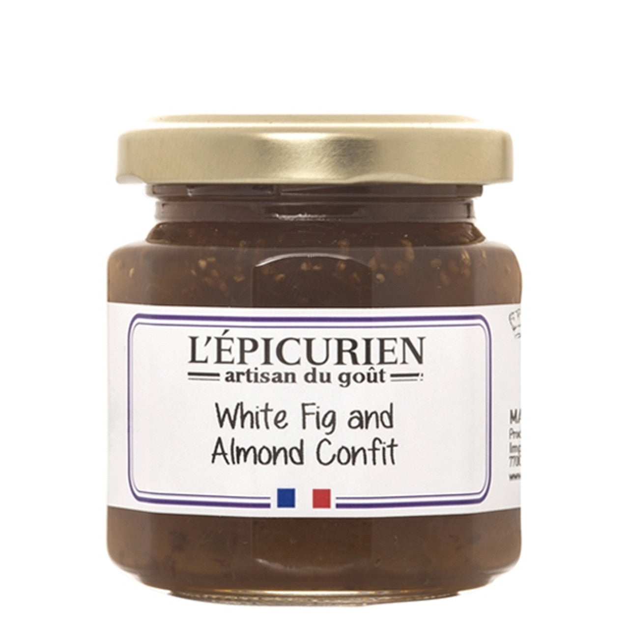 Delicate white figs are paired with almonds in this delightful confit that is both sweet and nutty. Made from the highest quality ingredients, this confit is excellent with cheese, and it also accompanies chicken and pork perfectly. Net Wt. 4.4oz. Made in France.