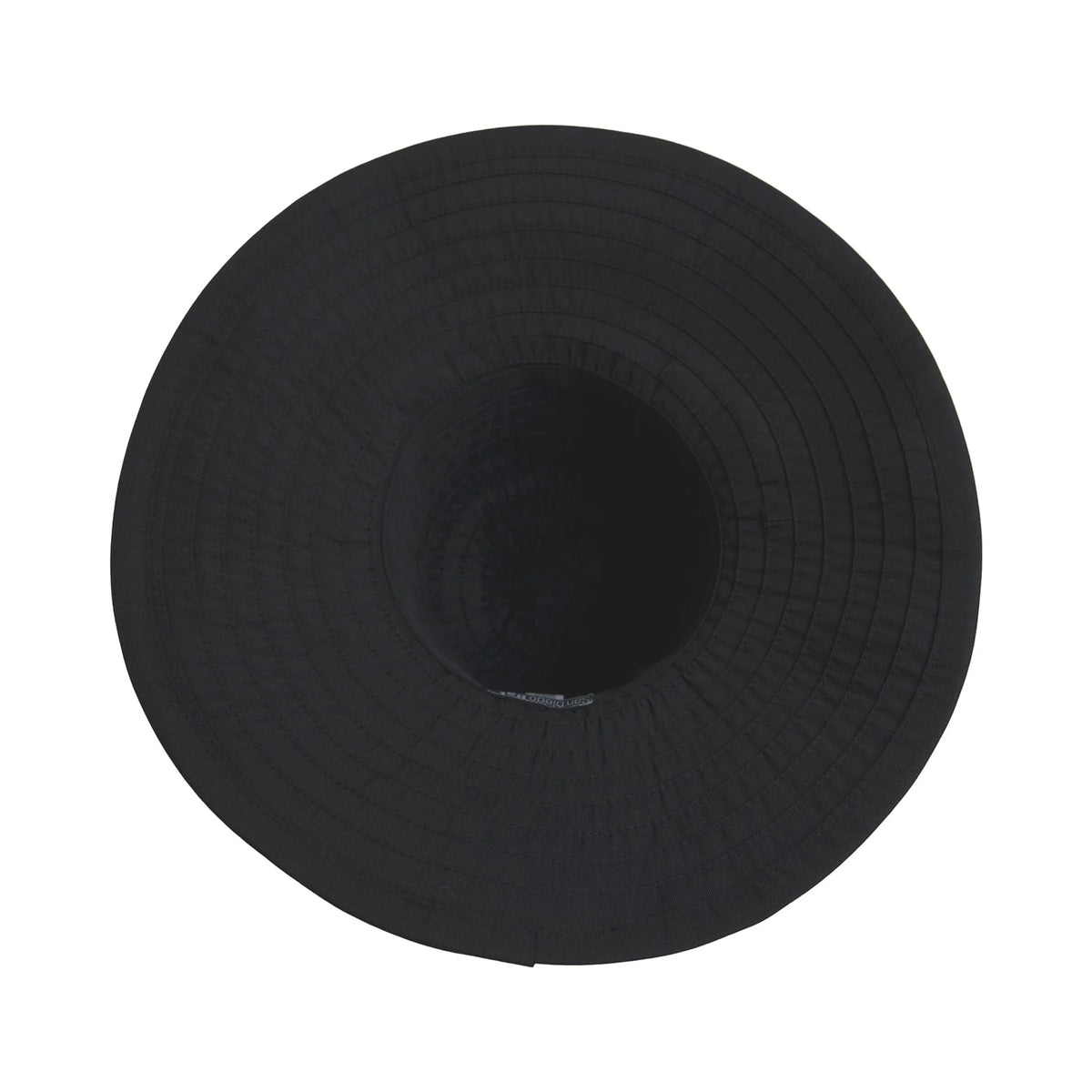 BLACK RIBBON WIDE BRIM HAT