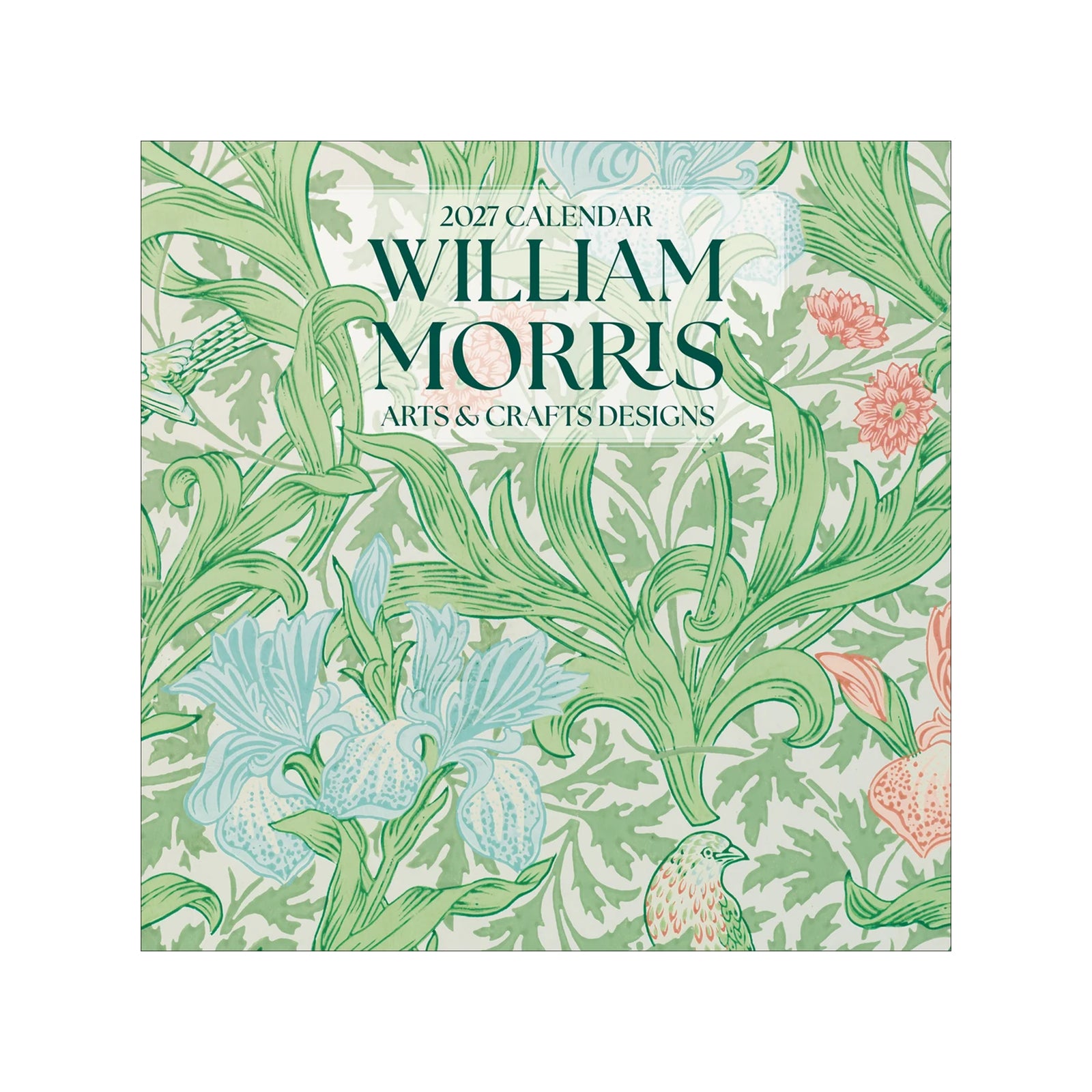2027 wall calendar featuring designs by Arts & Crafts era designer, William Morris.