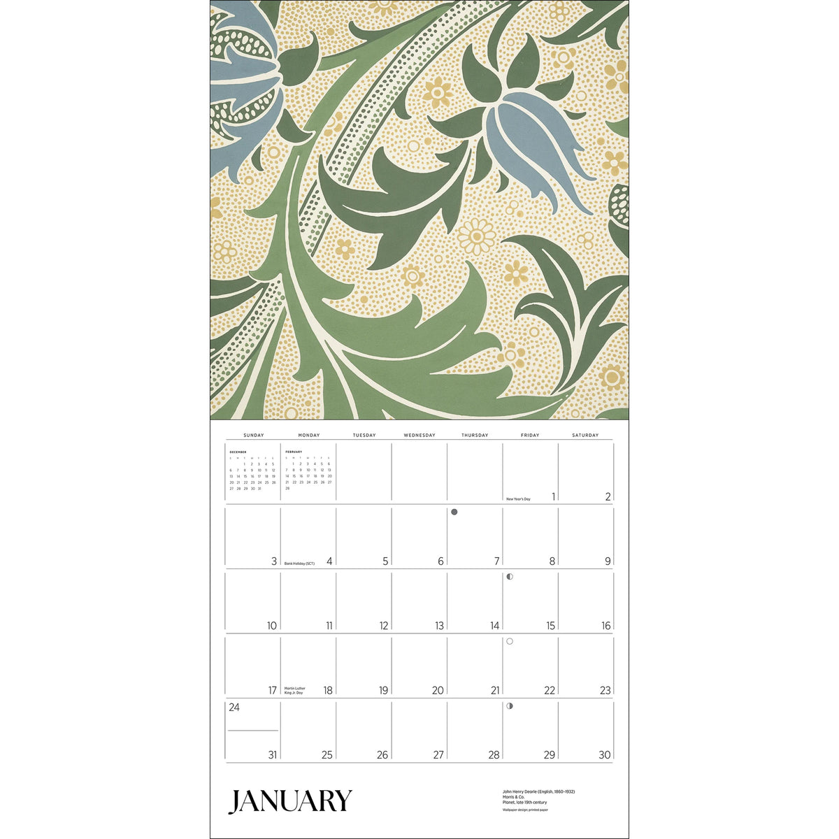 WILLIAM MORRIS: ARTS & CRAFTS DESIGNS WALL CALENDAR 2027