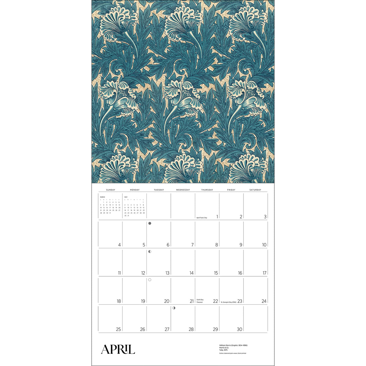 WILLIAM MORRIS: ARTS & CRAFTS DESIGNS WALL CALENDAR 2027