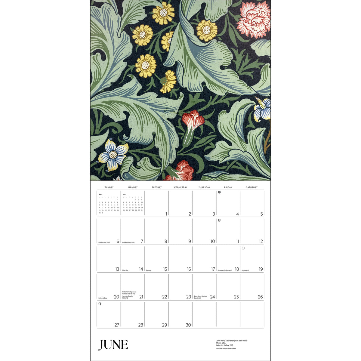 WILLIAM MORRIS: ARTS & CRAFTS DESIGNS WALL CALENDAR 2027