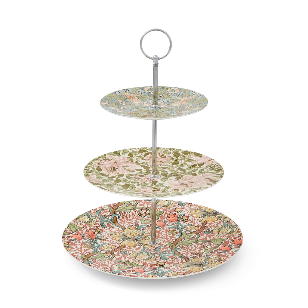 Add a beautiful, heritage touch to your afternoon tea with this Morris & Co. 3-Tier Cake Stand. Each tier features one of Morris & Co.’s iconic designs.