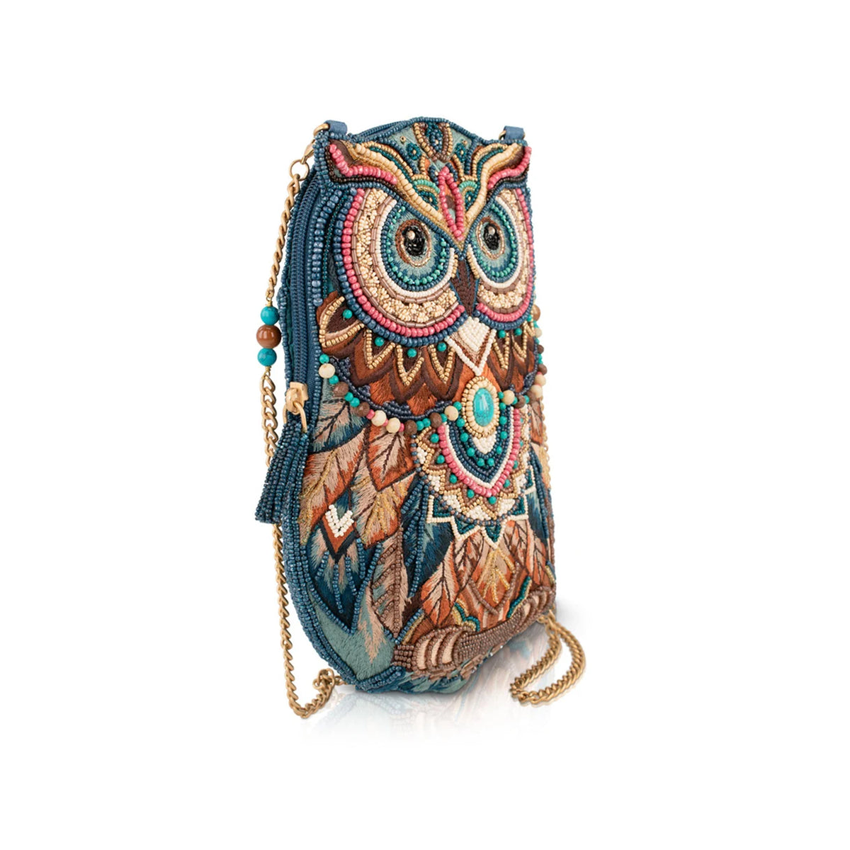 WISE OWL BEADED CROSSBODY