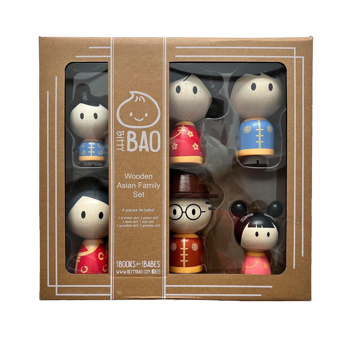 BITTY BAO WOODEN ASIAN FAMILY TOY SET