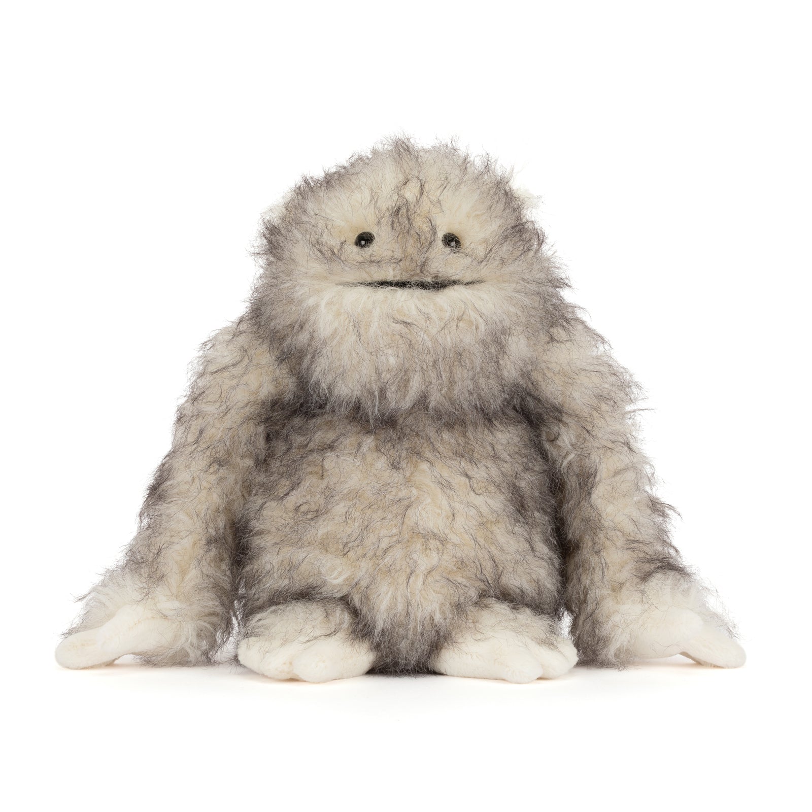 Plush toy Jellycat Bretti Yeti resembling a fluffy creature on a white background