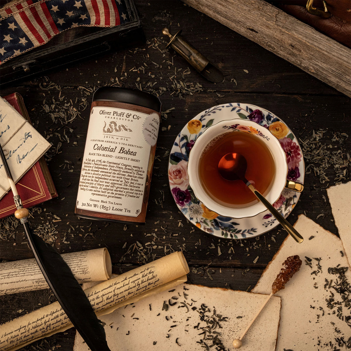 250TH ANNIVERSARY COLONIAL BOHEA TEABAG CANISTER