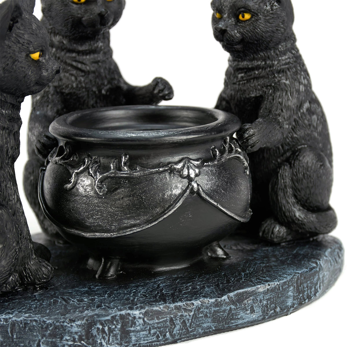 CAULDRON CATS CANDLEHOLDER